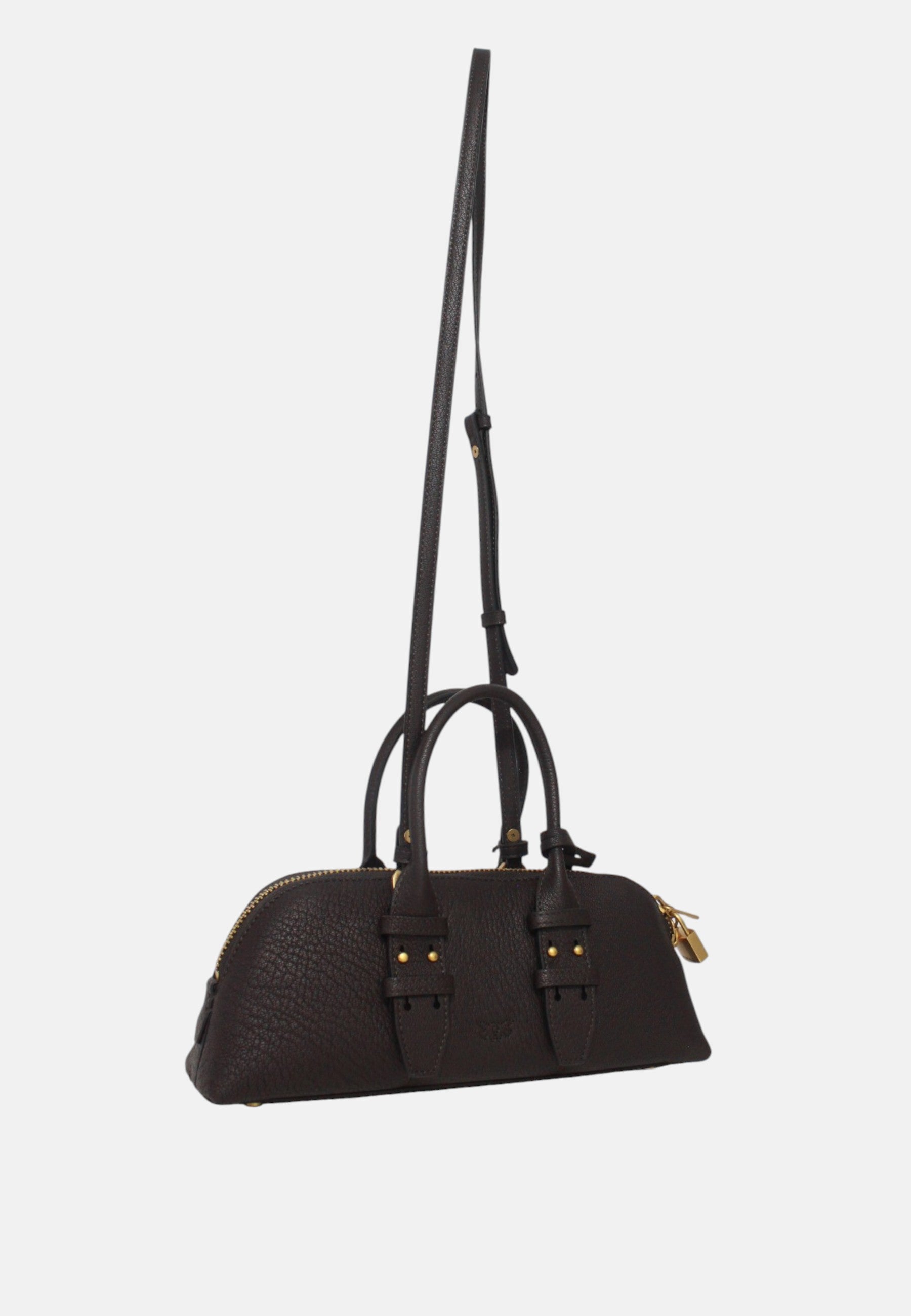 Borsa A mano Escape piccola in pelle Pinko Marrone/oro