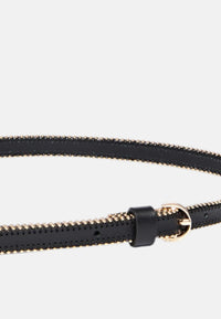Cintura Donna in pelle con mini borchie 1cm Pinko Nero/light Oro