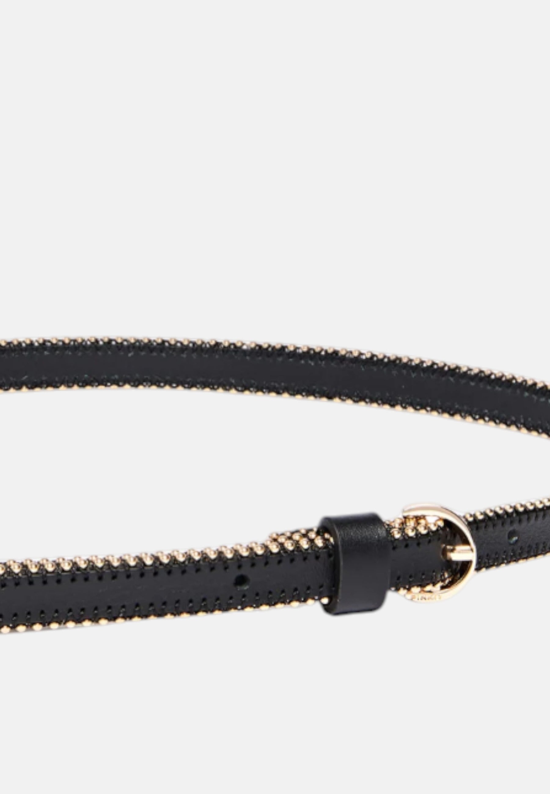 Cintura Donna in pelle con mini borchie 1cm Pinko Nero/light Oro