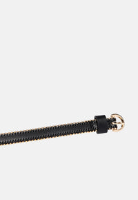 Cintura Donna in pelle con mini borchie 1cm Pinko Nero/light Oro