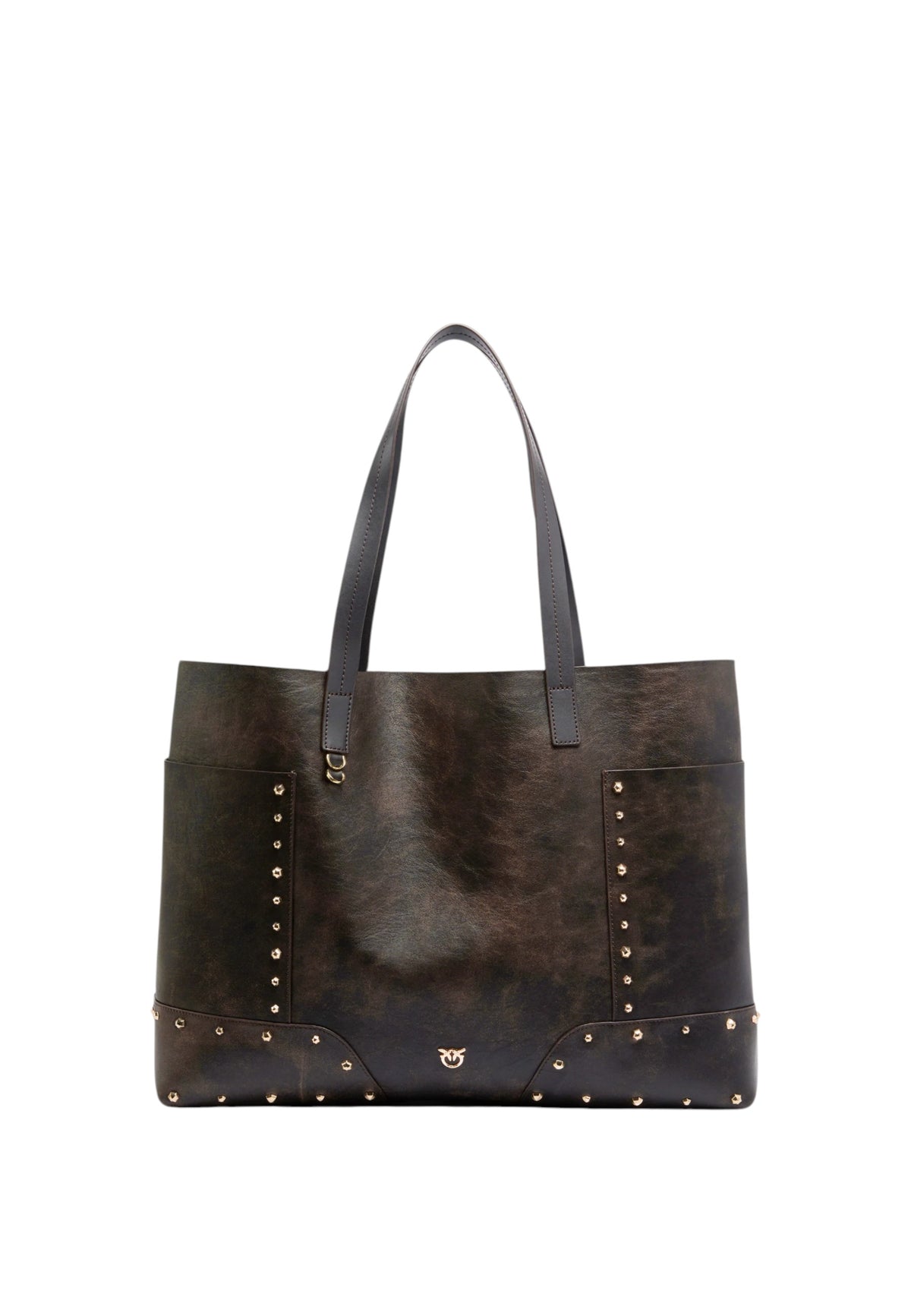 Borsa a spalla Pinko Donna Dark Brown/oro