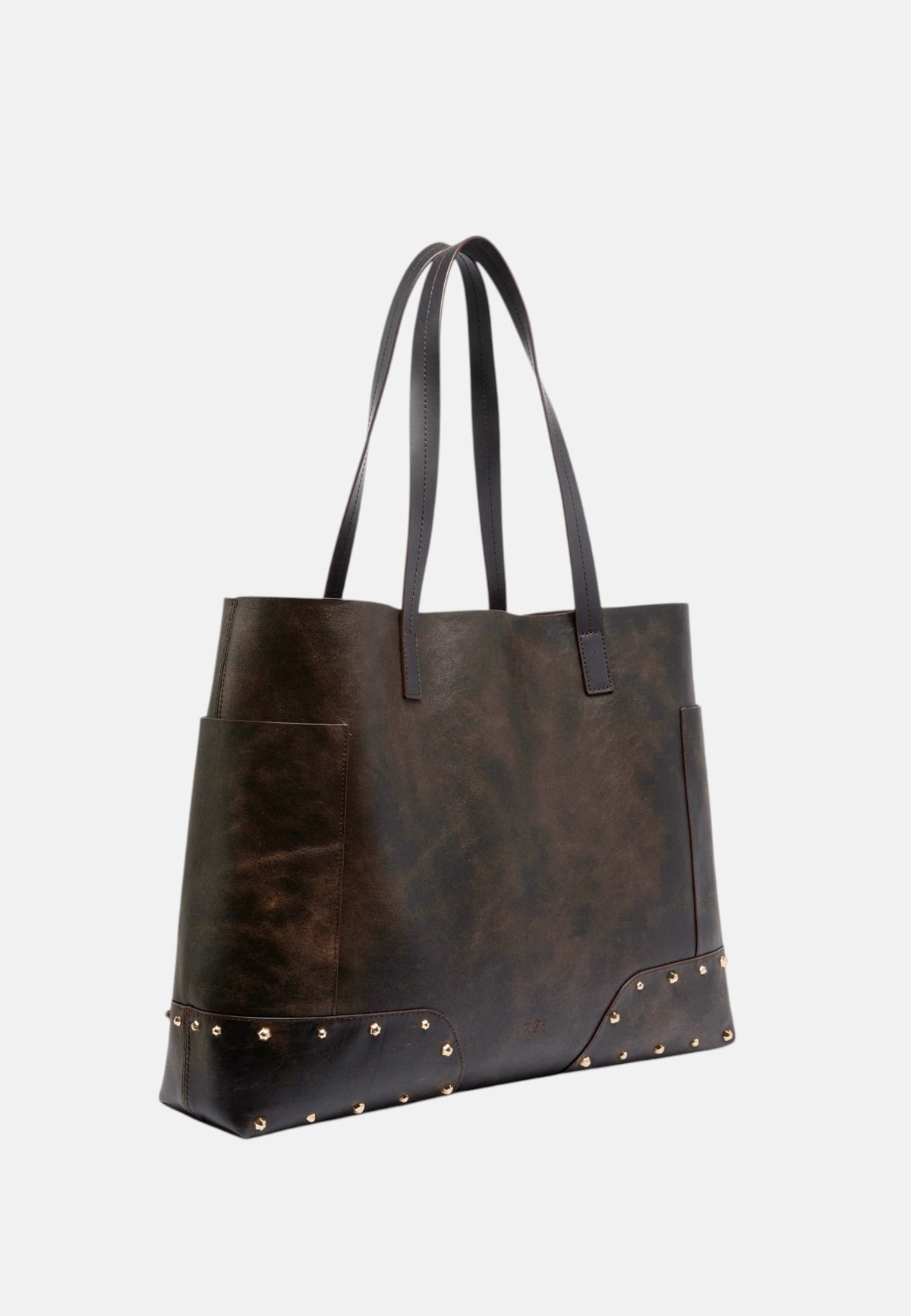Borsa a spalla Pinko Donna Dark Brown/oro