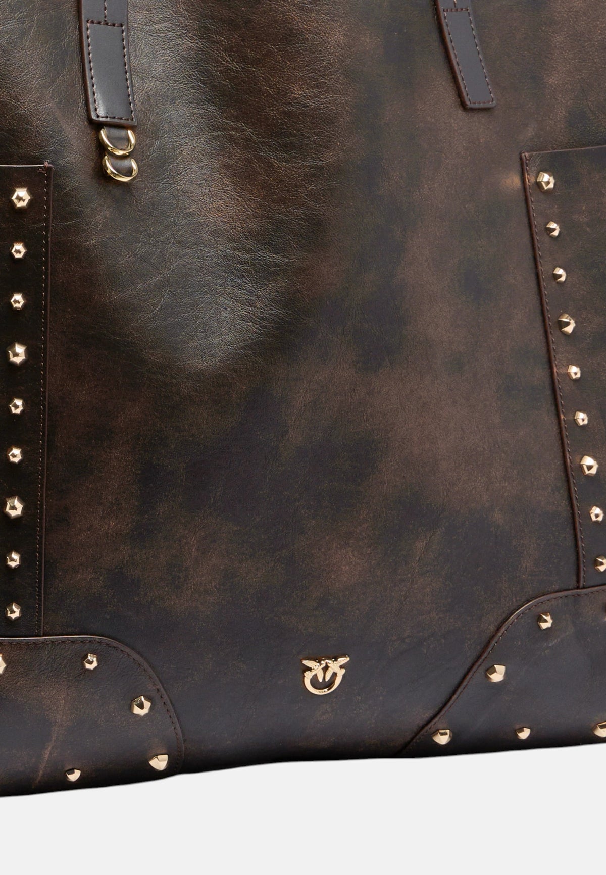 Borsa a spalla Pinko Donna Dark Brown/oro
