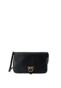Borsa a Tracolla in pelle di Vitello da Donna Pinko Nero/oro