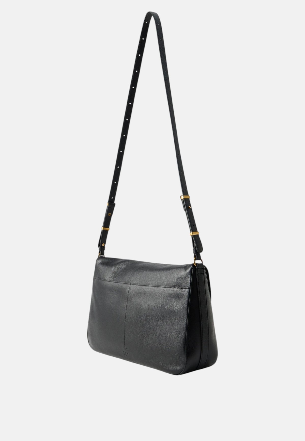 Borsa a Tracolla in pelle di Vitello da Donna Pinko Nero/oro