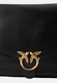 Borsa a Tracolla in pelle di Vitello da Donna Pinko Nero/oro