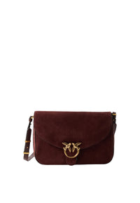 Borsa a Tracolla in pelle di Vitello da Donna Pinko Borgogna/oro