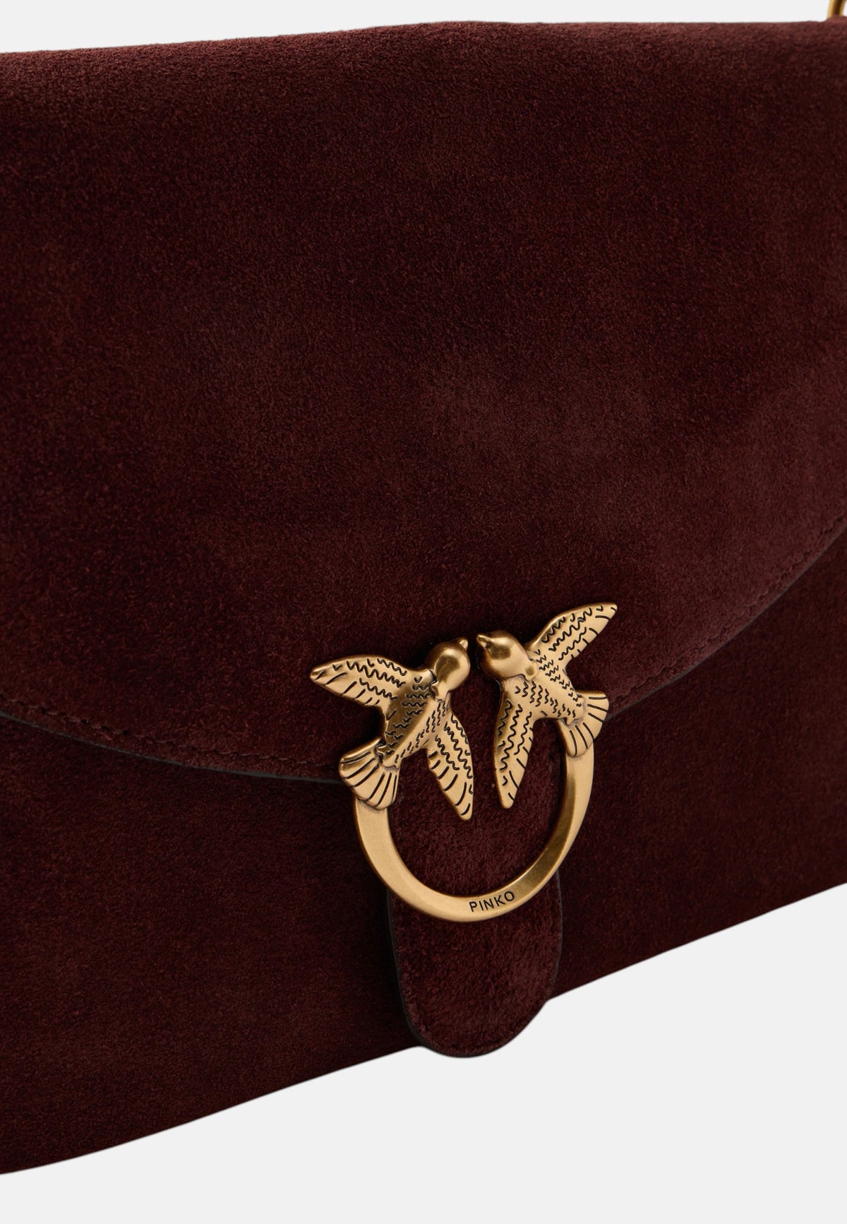 Borsa a Tracolla in pelle di Vitello da Donna Pinko Borgogna/oro
