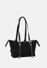 Borsa a spalla Mini in Pelle Scamosciata Donna PINKO Nero/nickel
