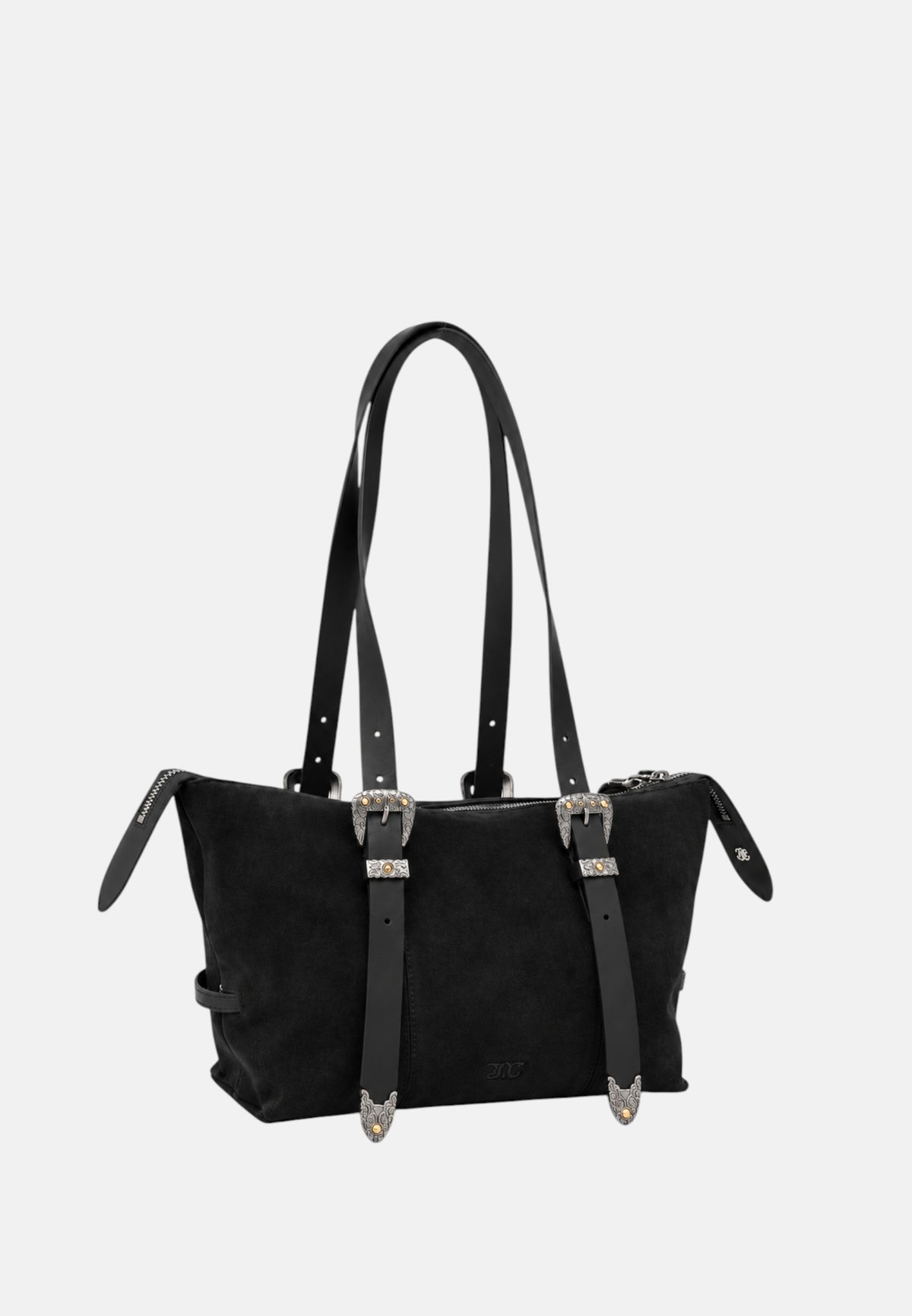 Borsa a spalla Mini in Pelle Scamosciata Donna PINKO Nero/nickel
