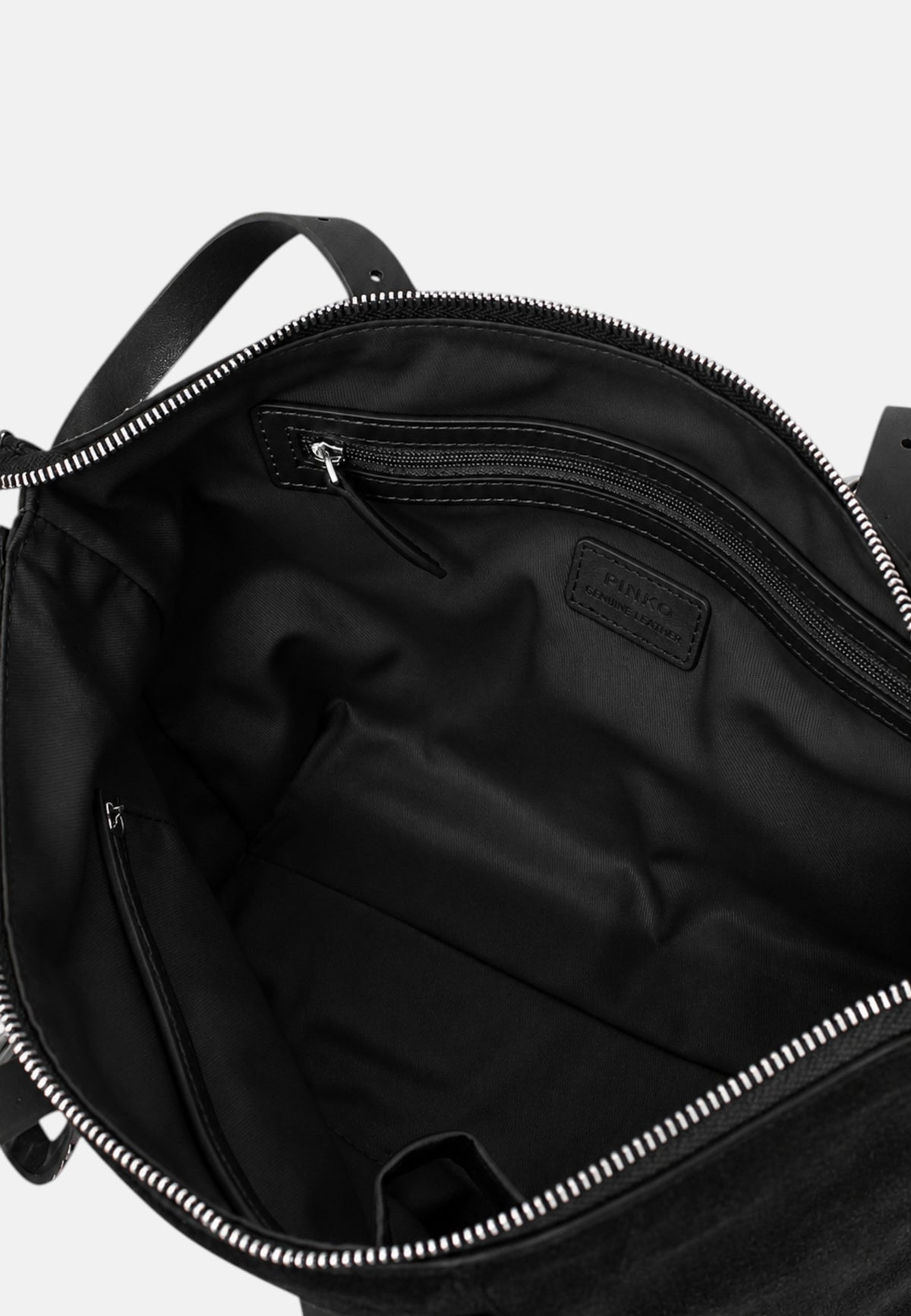 Borsa a spalla Mini in Pelle Scamosciata Donna PINKO Nero/nickel