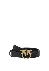 Cintura in Pelle Bovina da Donna Pinko Nero Lim/oro