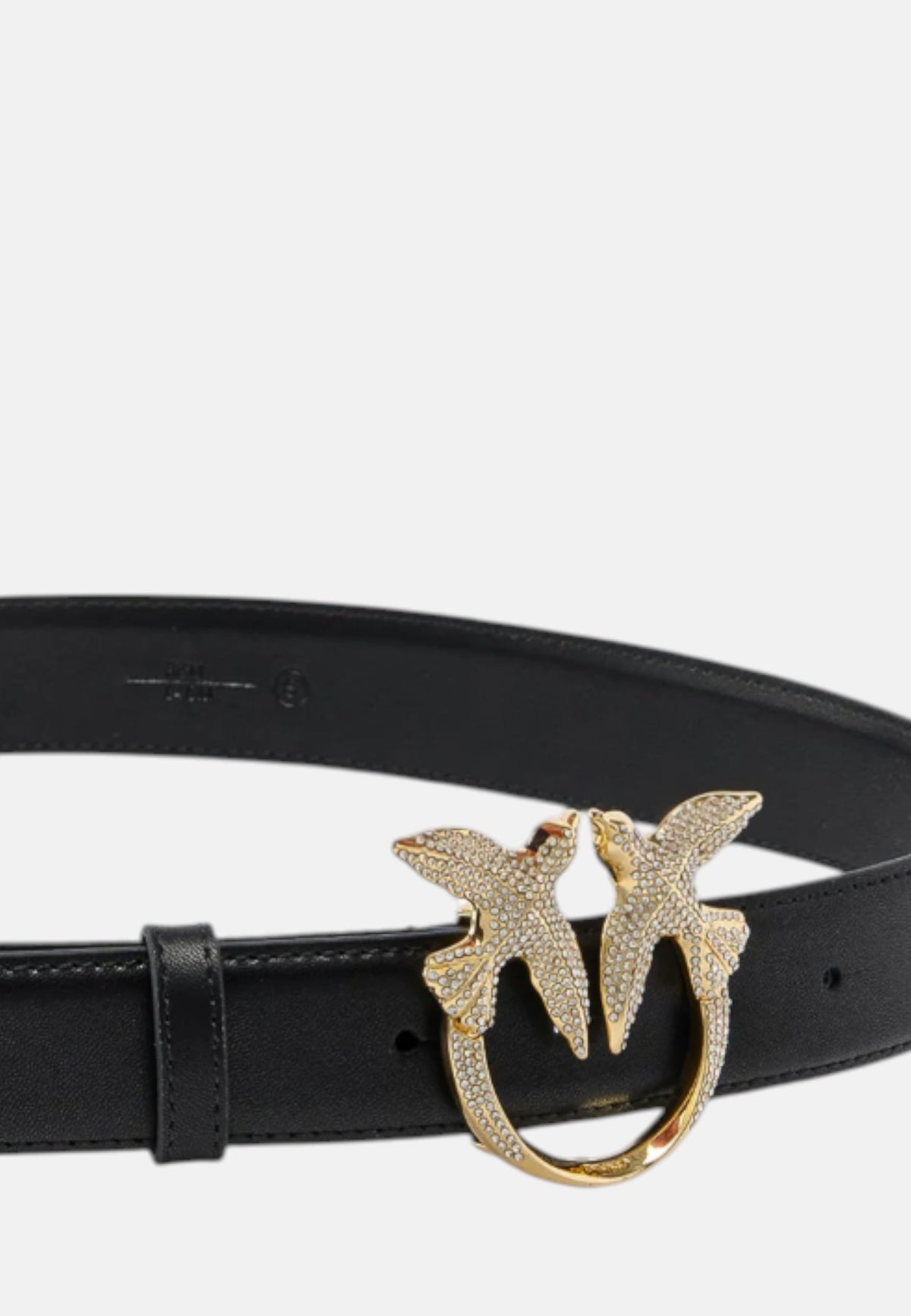 Cintura in Pelle Bovina da Donna Pinko Nero Lim/oro