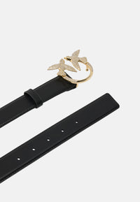 Cintura in Pelle Bovina da Donna Pinko Nero Lim/oro