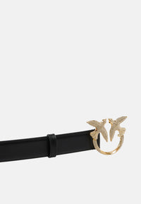Cintura in Pelle Bovina da Donna Pinko Nero Lim/oro