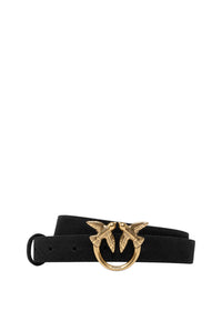 Cintura in Pelle Bovina da Donna Pinko Nero Lim/oro