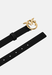 Cintura in Pelle Bovina da Donna Pinko Nero Lim/oro