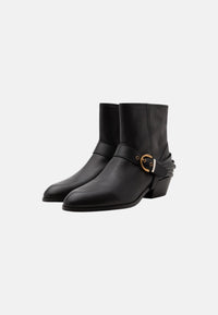 Stivaletti in Pelle con Logo PINKO Black