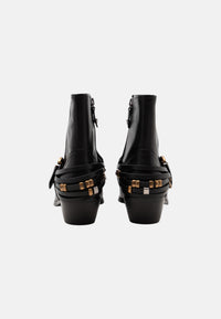 Stivaletti in Pelle con Logo PINKO Black