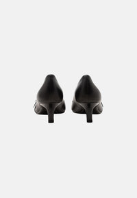 Décolleté in pelle con cinturini e frange Pinko Black