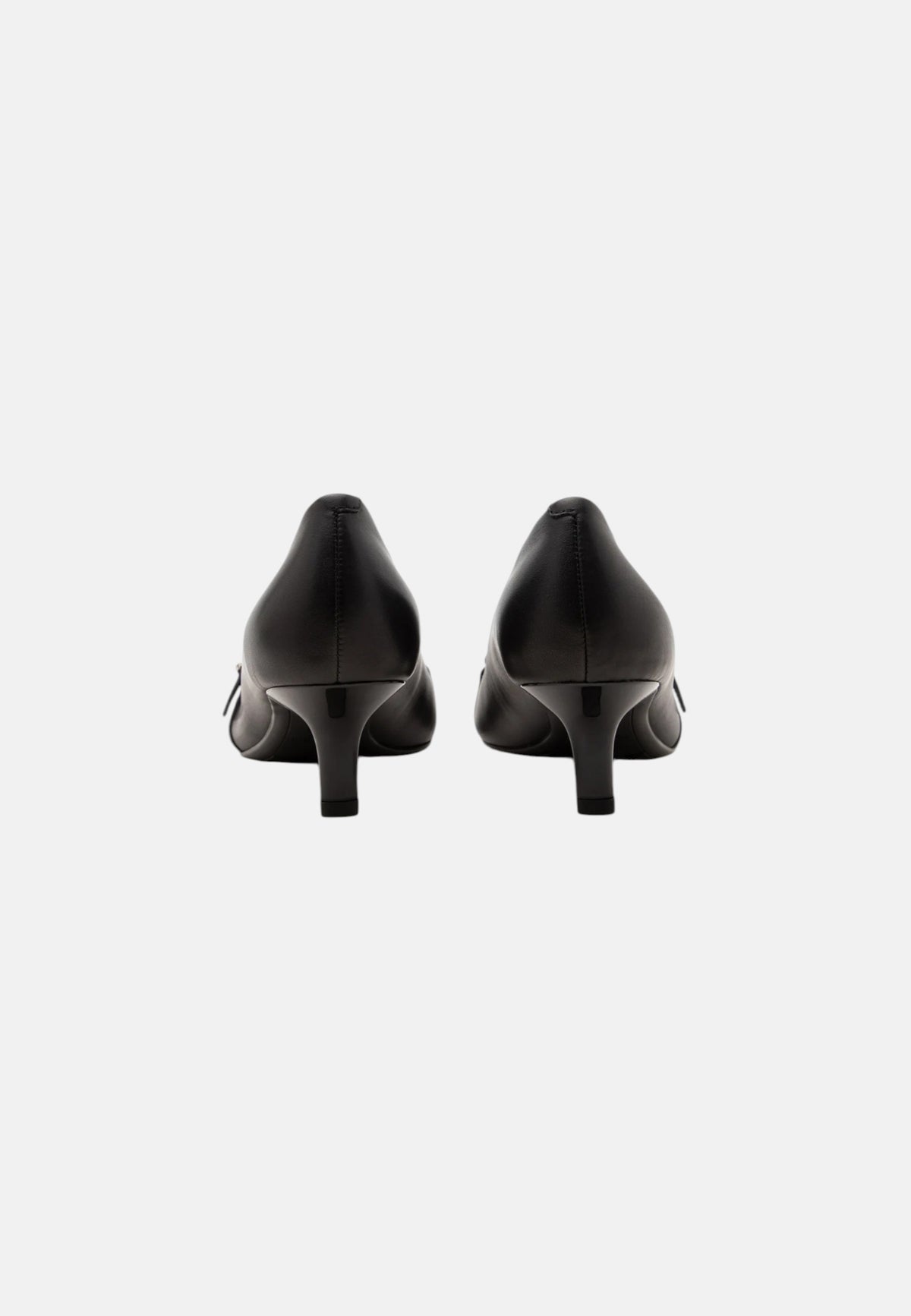 Décolleté in pelle con cinturini e frange Pinko Black