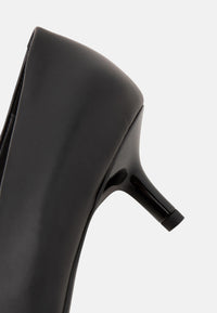 Décolleté in pelle con cinturini e frange Pinko Black
