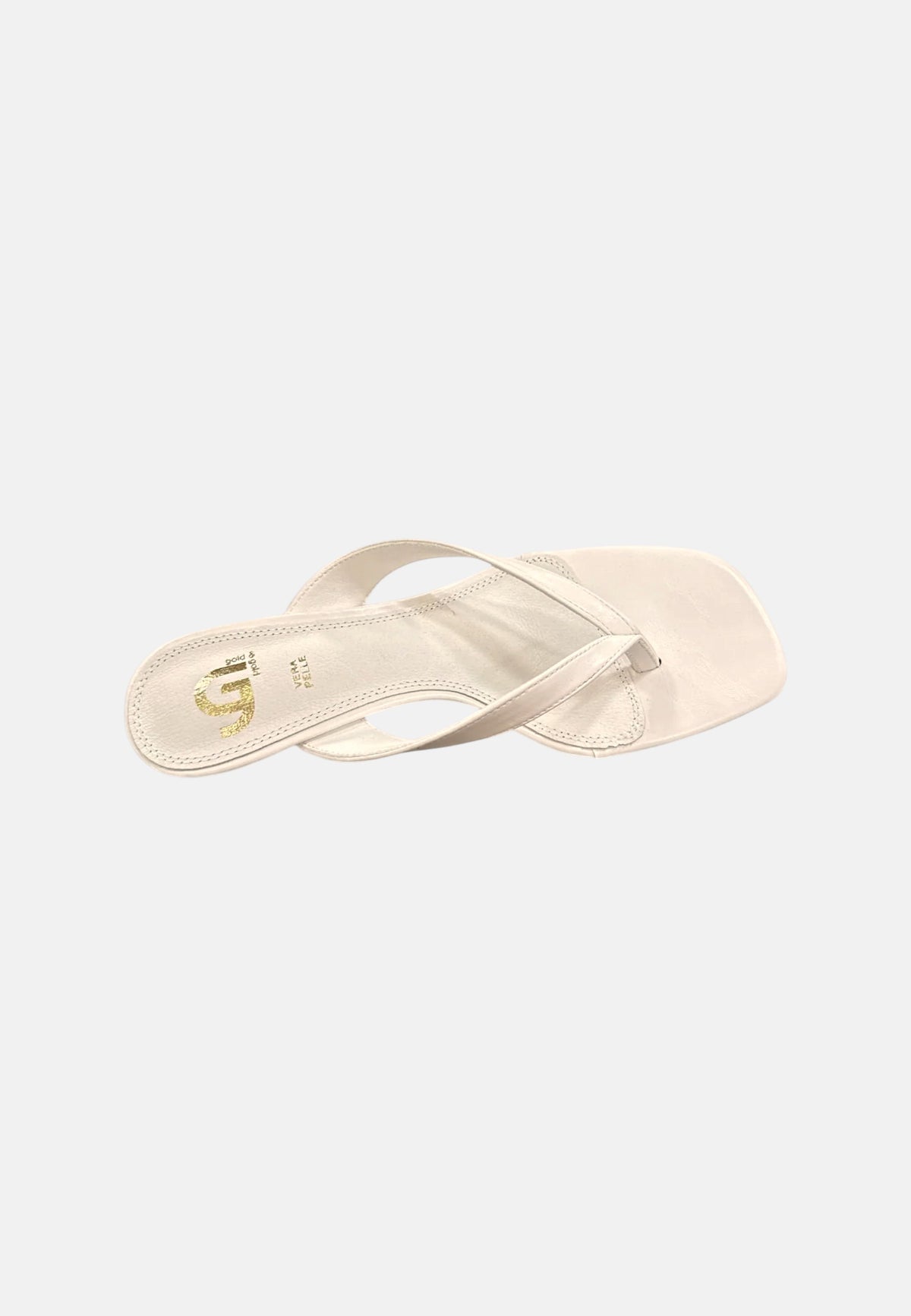 Infradito Con Tacco Donna Gold&Gold Beige