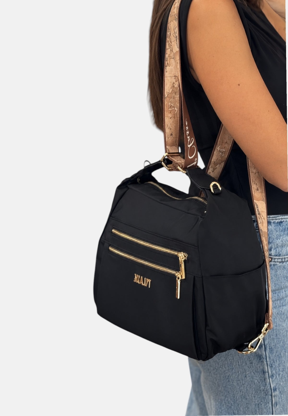 Borsa/Zaino da donna Whisper Nylon Alviero Martini 1ª classe Nero
