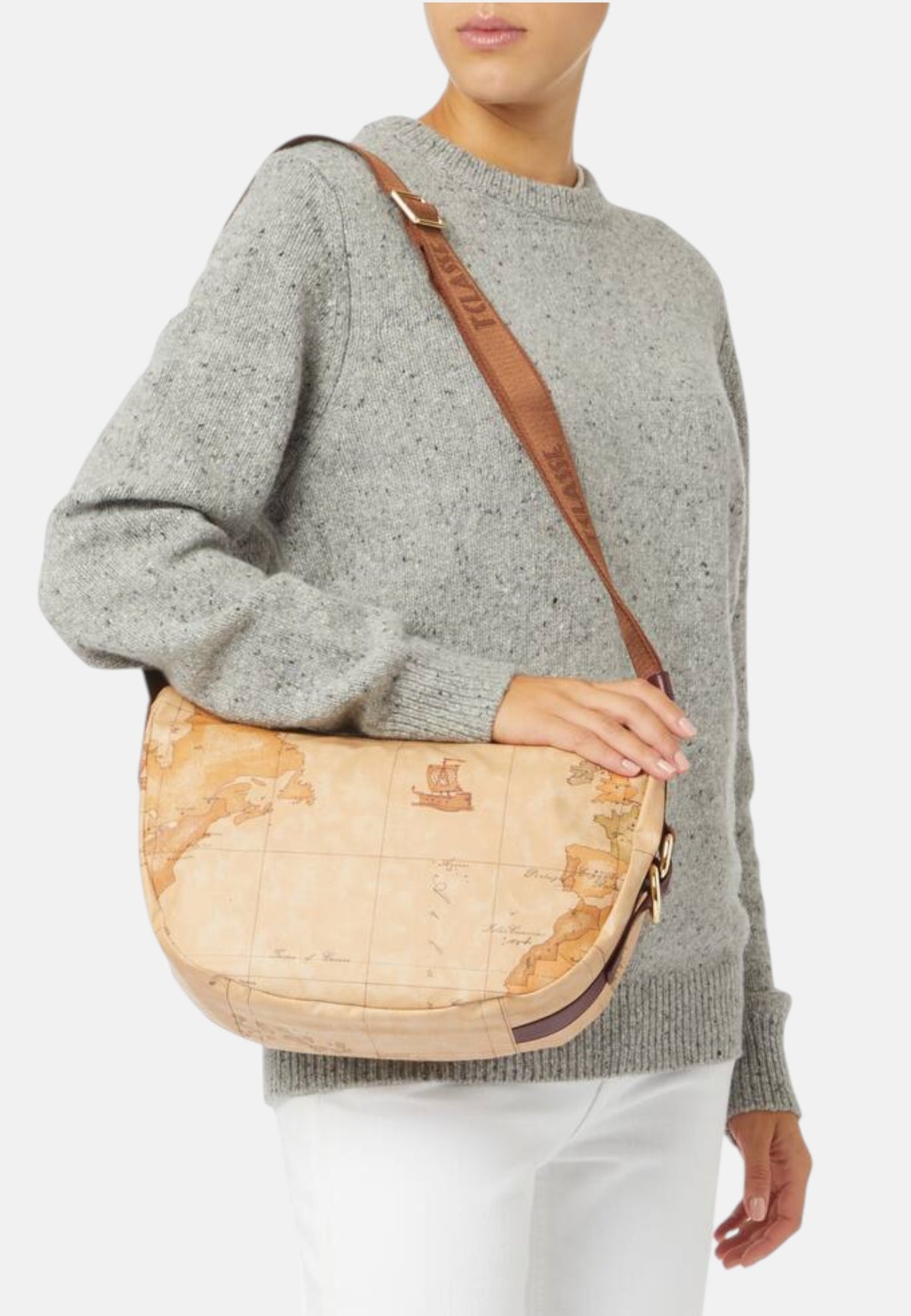Borsa a Tracolla da Donna ALVIERO MARTINI 1A CLASSE Castagna