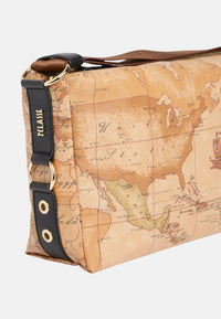 Borsa a spalla da donna con Stampa GeoClassic ALVIERO MARTINI 1A CLASSE Nero