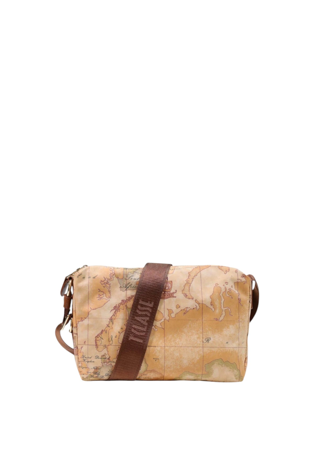 Borsa a spalla da donna con Stampa GeoClassic ALVIERO MARTINI 1A CLASSE Castagna