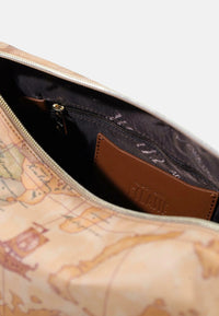 Borsa a spalla da donna con Stampa GeoClassic ALVIERO MARTINI 1A CLASSE Castagna