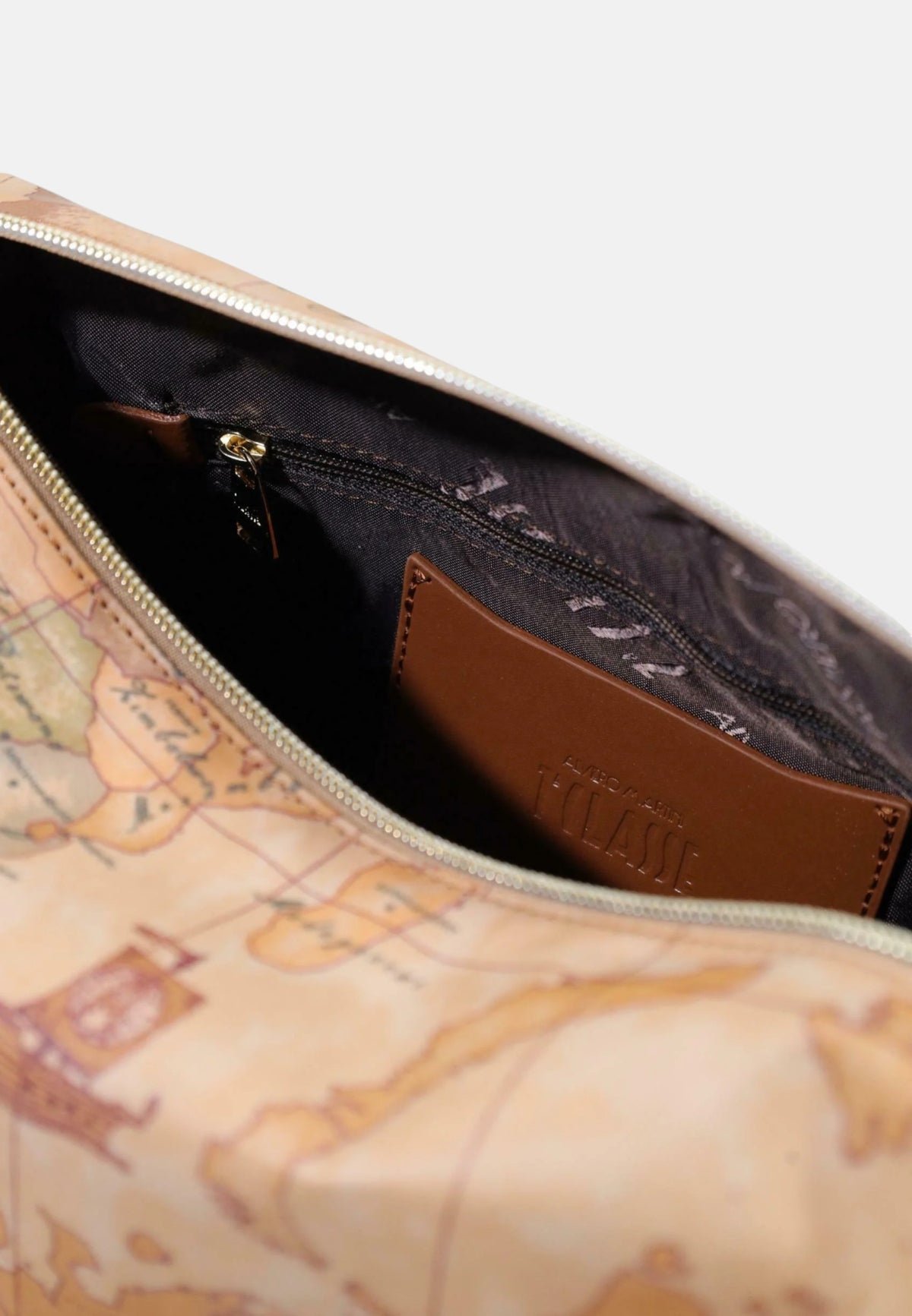 Borsa a spalla da donna con Stampa GeoClassic ALVIERO MARTINI 1A CLASSE Castagna