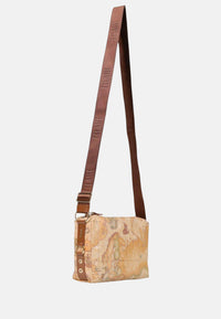 Borsa a spalla da donna con Stampa GeoClassic ALVIERO MARTINI 1A CLASSE Castagna