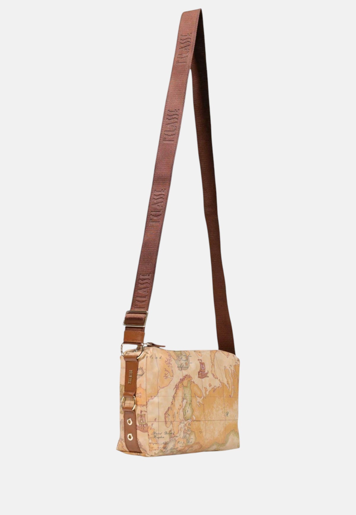 Borsa a spalla da donna con Stampa GeoClassic ALVIERO MARTINI 1A CLASSE Castagna