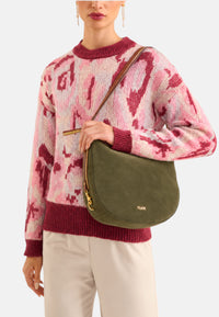 Borsa a Spalla Donna Alviero Martini 1A Classe. Verde Oliva