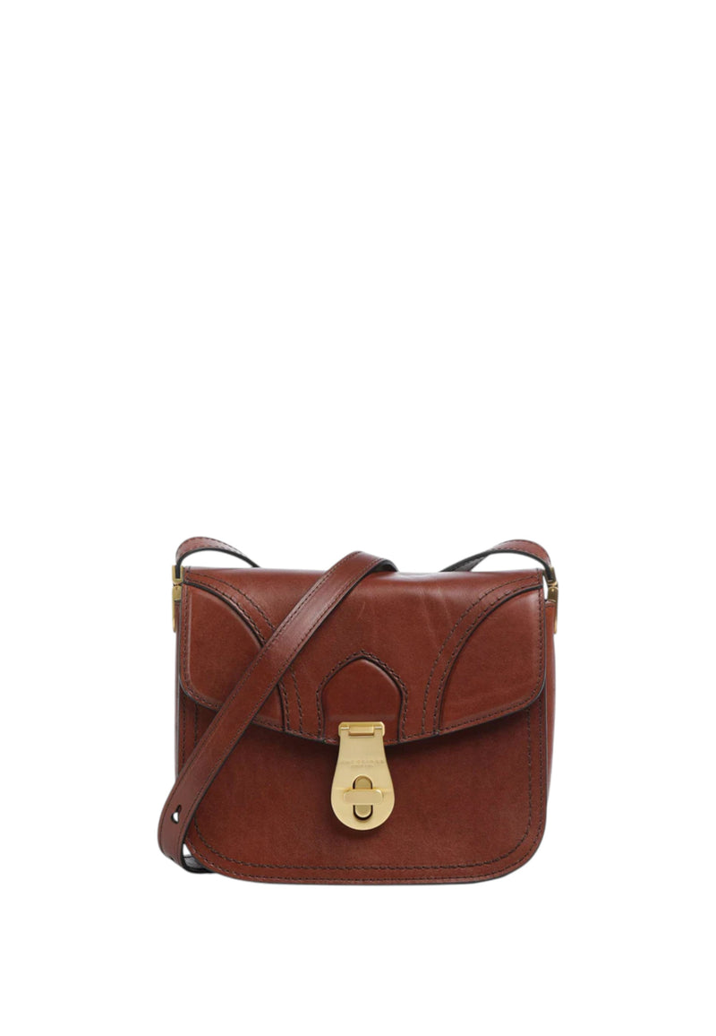 "The Bridge borsa a tracolla in pelle "Mia" Marrone/oro"
