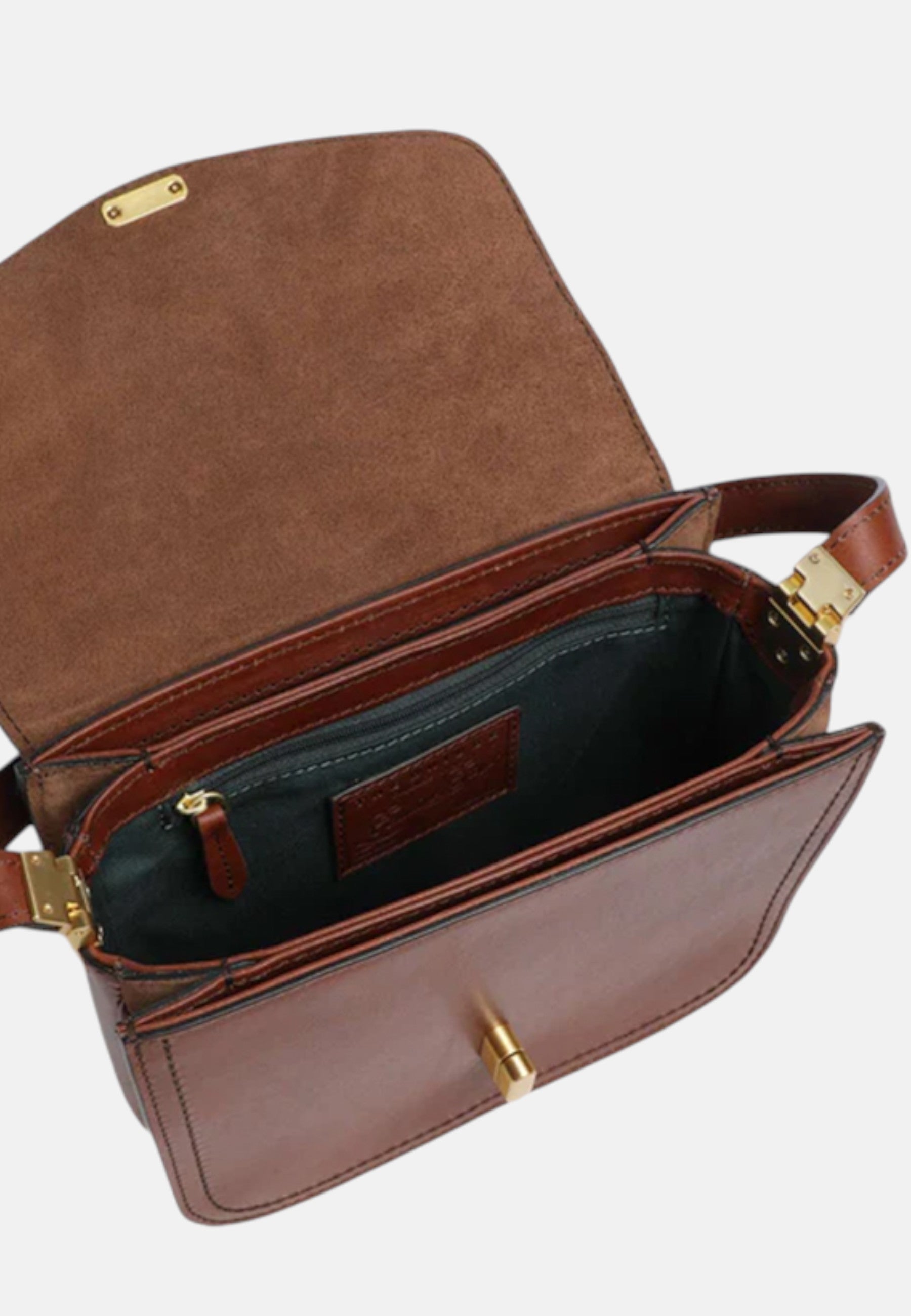 "The Bridge borsa a tracolla in pelle "Mia" Marrone/oro"