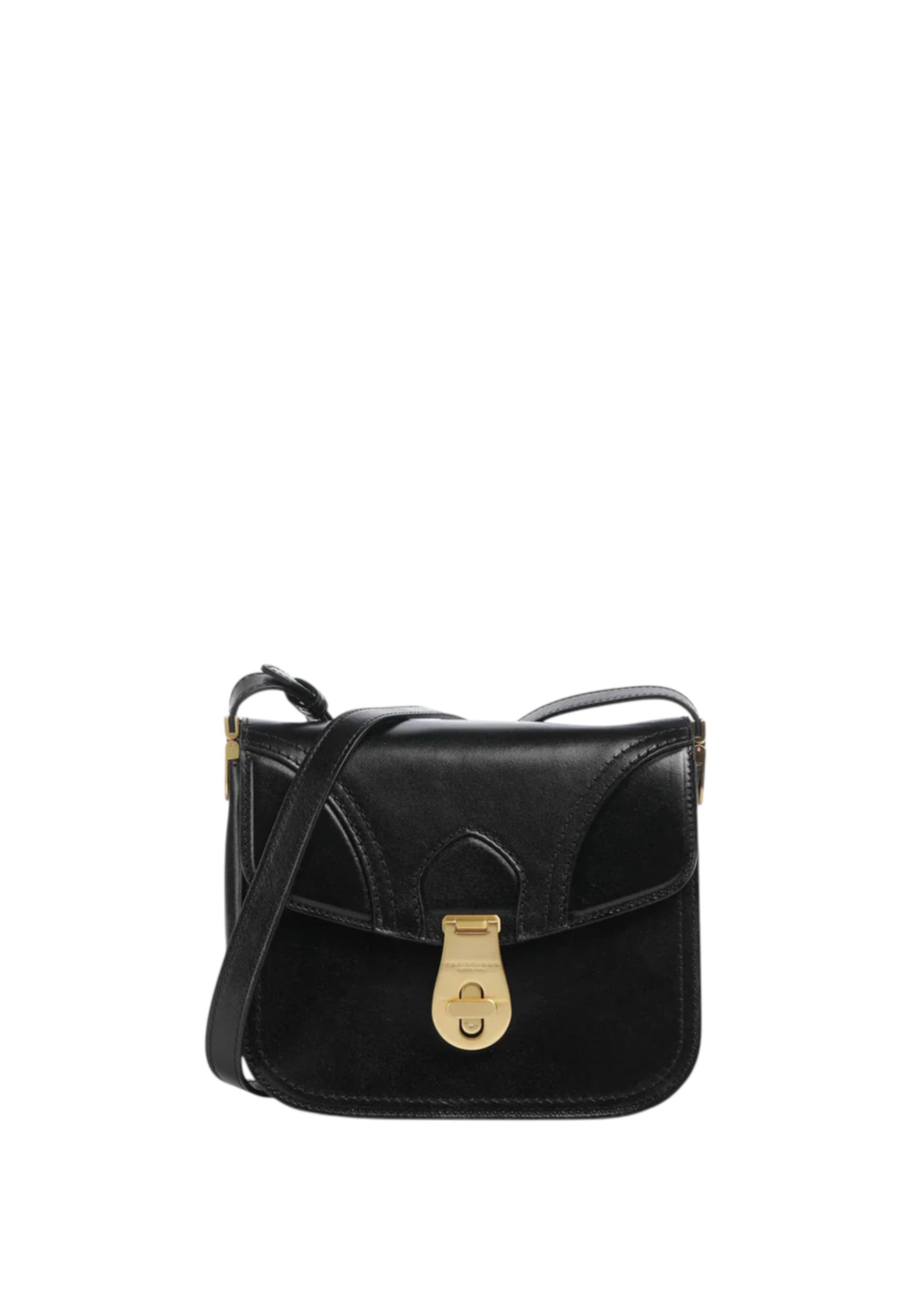 "The Bridge borsa a tracolla in pelle "Mia" Nero/oro"