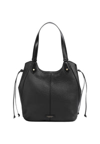 Martina Borsa hobo pelle di vacchetta The Bridge Nero/oro