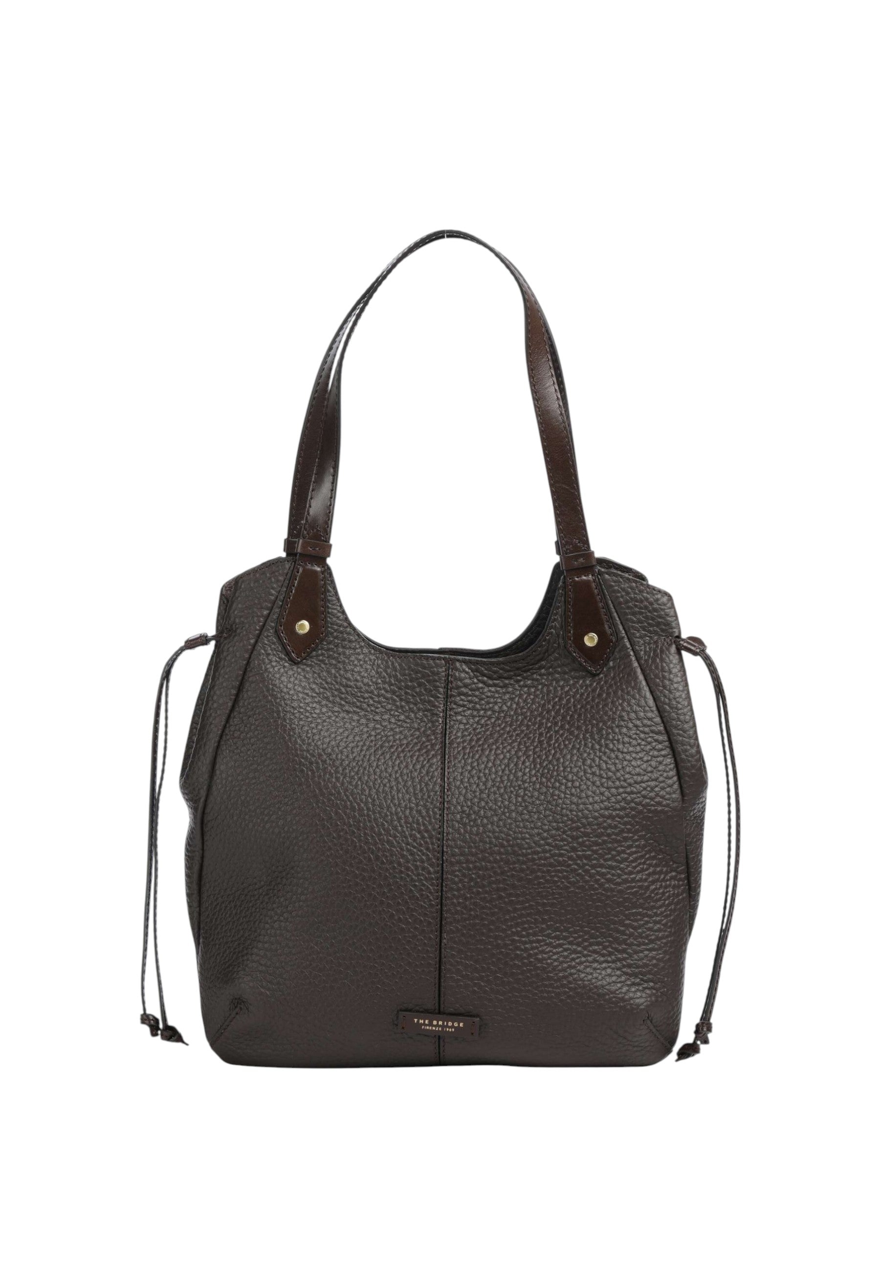 Martina Borsa hobo pelle di vacchetta The Bridge Moka/oro
