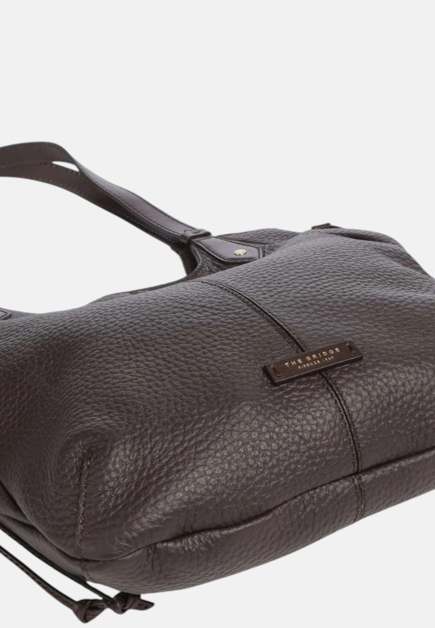 Martina Borsa hobo pelle di vacchetta The Bridge Moka/oro