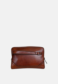 Matteo pochette The Bridge in Pelle Marrone/rutenio
