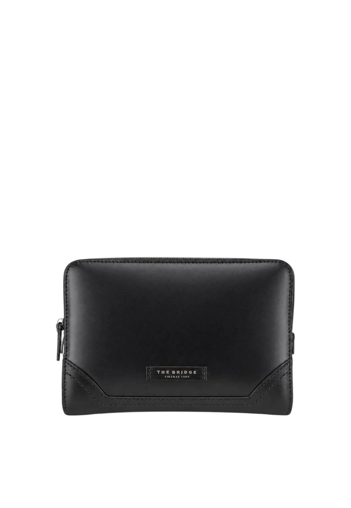 Matteo pochette The Bridge in Pelle Nero/rutenio