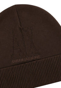 Berretto lavorato a maglia in misto lana vergine e cotone Armani Exchange Antagonist