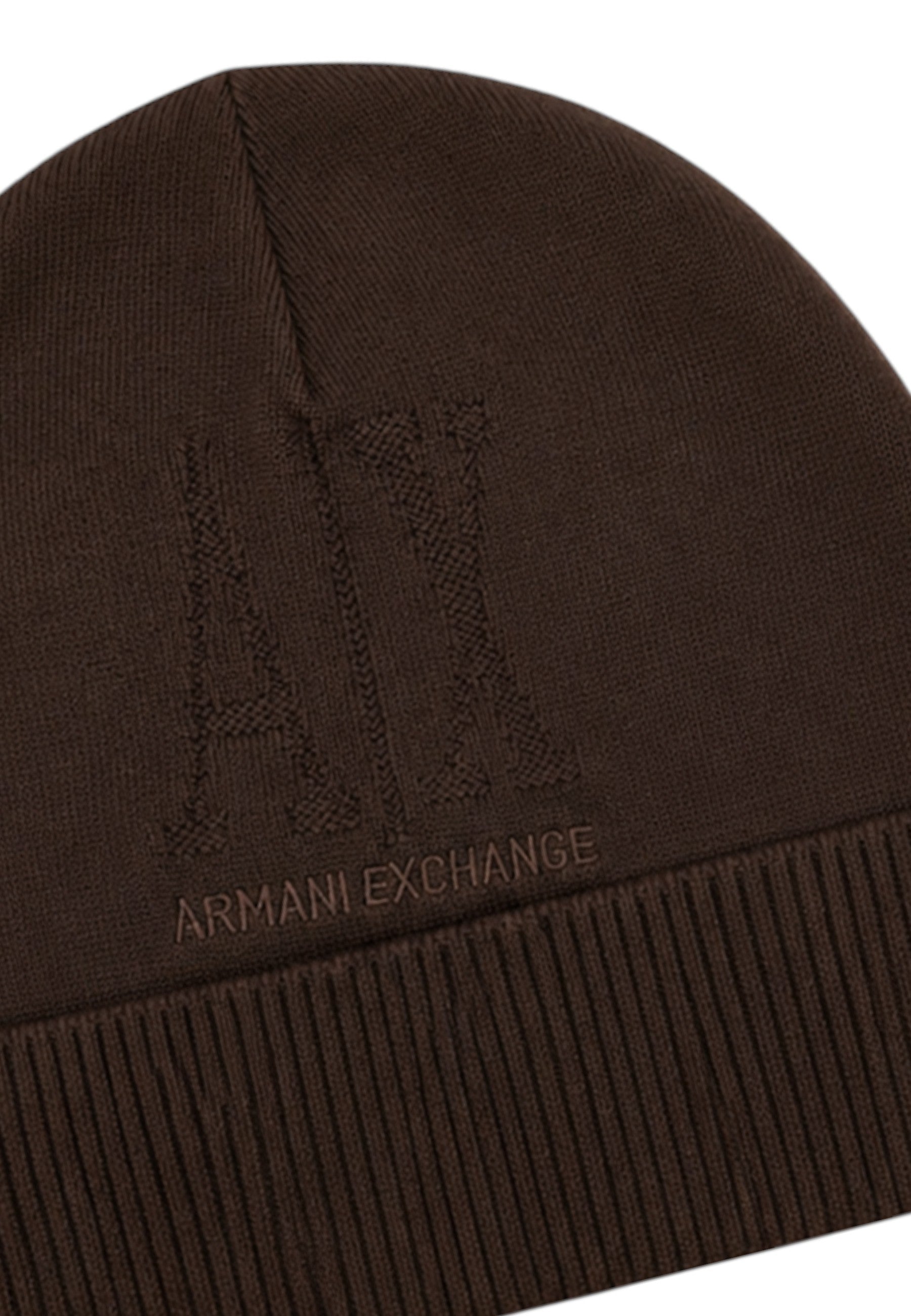Berretto lavorato a maglia in misto lana vergine e cotone Armani Exchange Antagonist