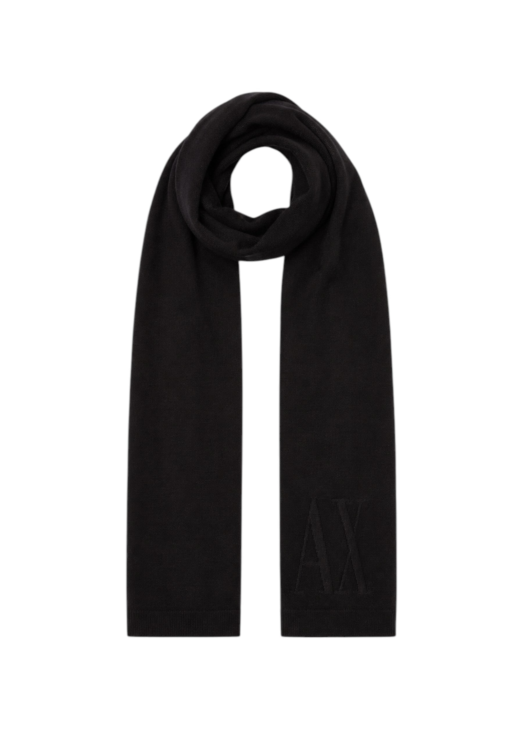 Armani Exchange Sciarpa da donna in lana Black