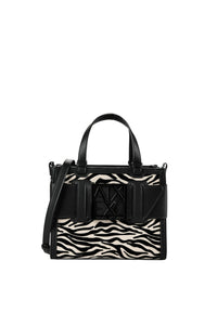 Borsa a Mano effetto Animalier Donna Armani Exchange Black/script