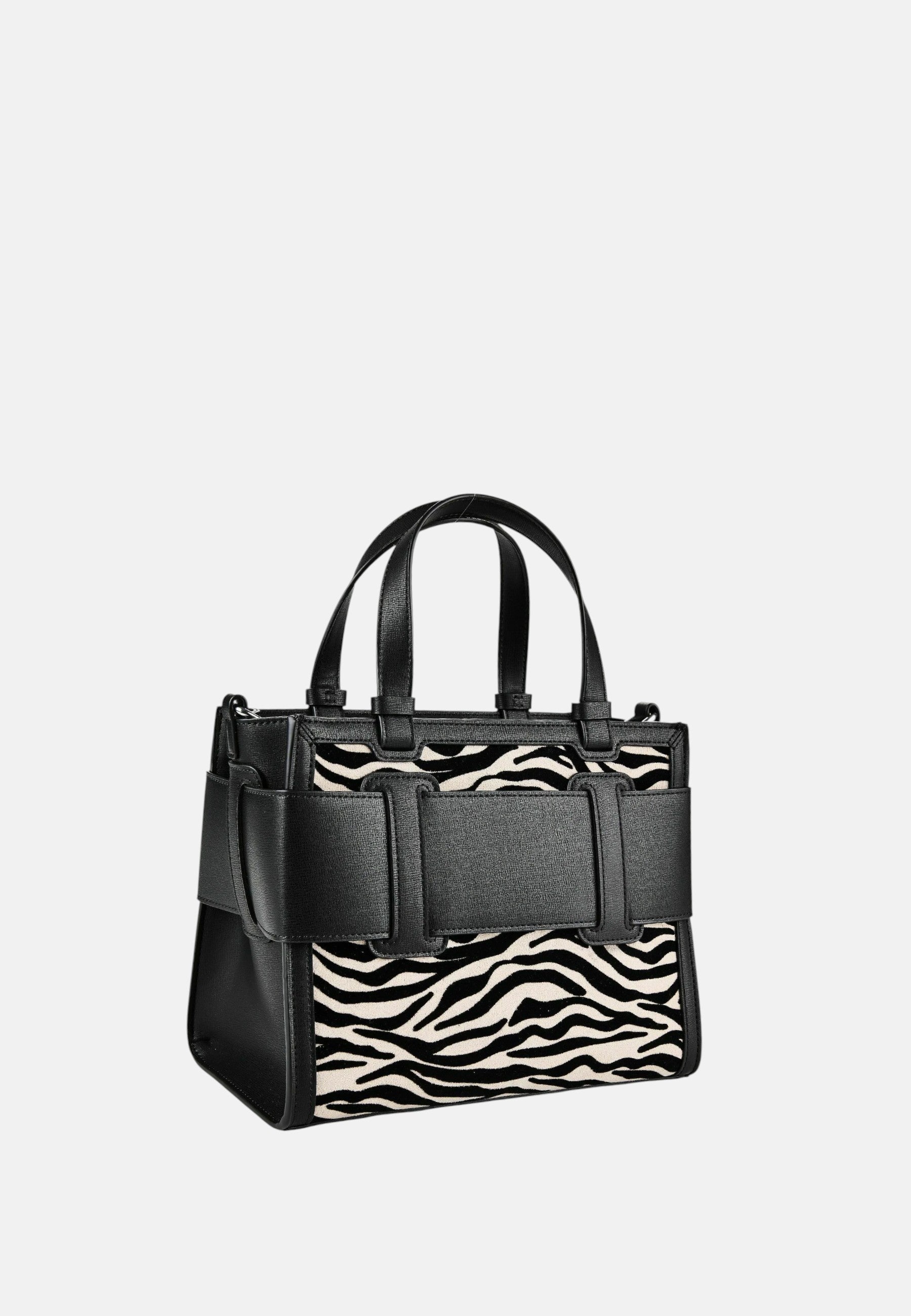 Borsa a Mano effetto Animalier Donna Armani Exchange Black/script