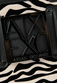 Borsa a Mano effetto Animalier Donna Armani Exchange Black/script